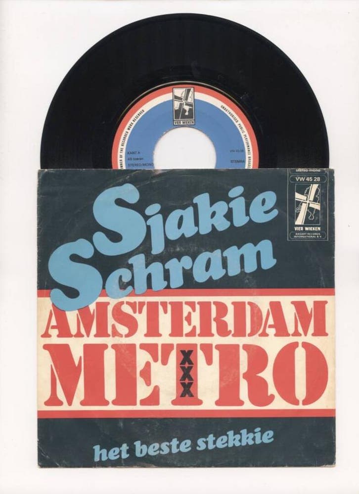 Sjakie Schram – Amsterdam Metro / Het Beste Stekkie (1-7-Vi, Cd's en Dvd's, Vinyl Singles, Ophalen of Verzenden