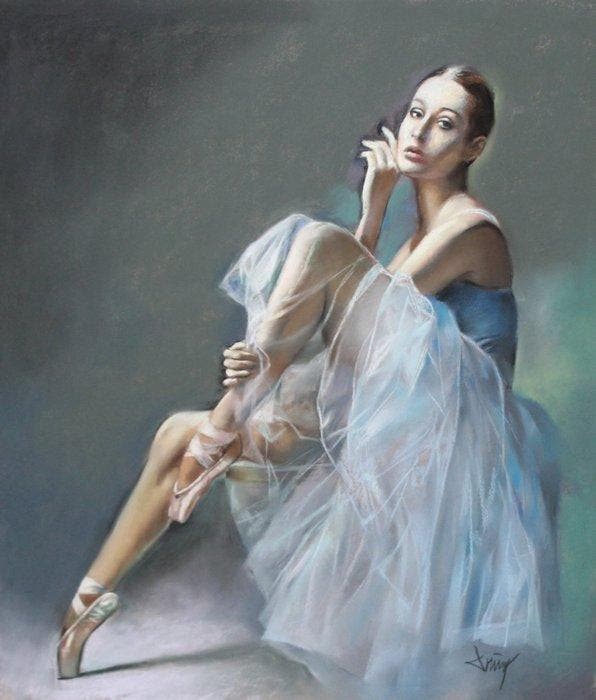 Domingo Alvarez Gomez (1942) - Bailarina, Antiek en Kunst, Kunst | Schilderijen | Klassiek