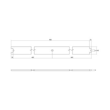 Intersteel Tussenrail 90cm tbv schuifdeursysteem - RVS, Verzenden, Nieuw