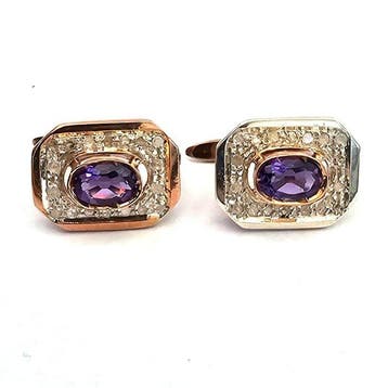 Zonder minimumprijs - Ring - 9 kt. Roségoud, Zilver Spinel -, Nieuw