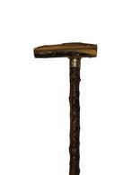 Wandelstok - Meidoornhout, Hout, Hoorn - Staf met handvat
