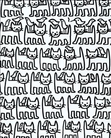 Roger Haus - Cats & Birds II - XL, Antiek en Kunst