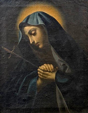 Carlo Dolci (1616-1687), Kring van - Madonna Addolorata