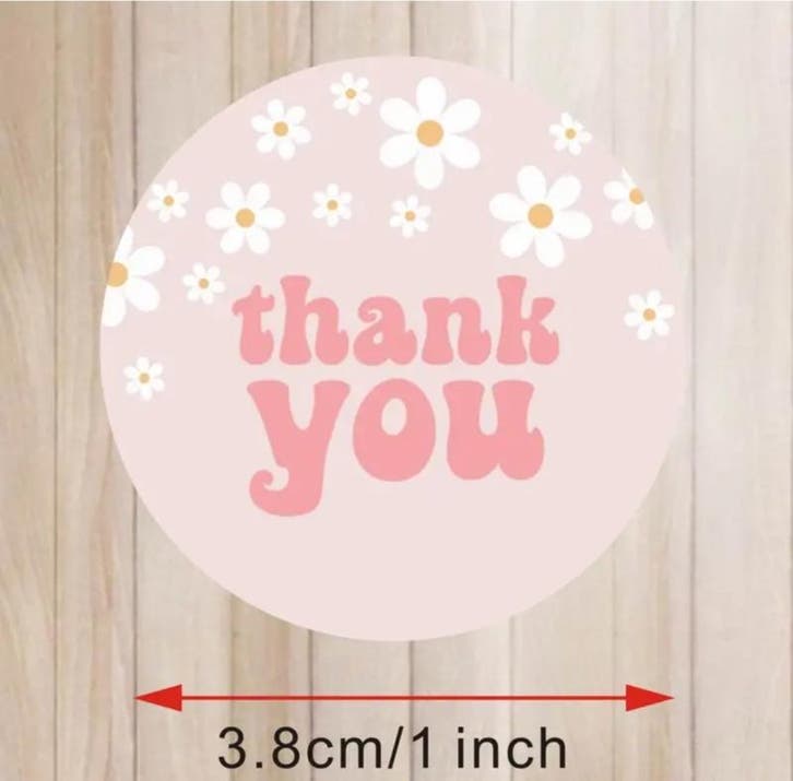 12x Sticker Thank You (Stickers), Hobby en Vrije tijd, Stickers en Plaatjes, Meerdere stickers, Nieuw, Ophalen of Verzenden