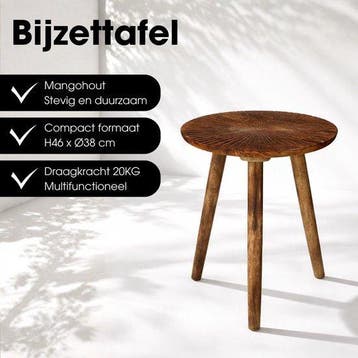 2dekans | Mica Decorations Pomante Bijzettafel - Tafeltje -, Huis en Inrichting, Ophalen of Verzenden, Zo goed als nieuw