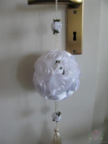 Pomander Satijnroosbal Wit, Ophalen of Verzenden, Nieuw