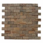 Mozaïek Hout Rectangular Old Teak (P 05) 30X30 Cm (Prijs Per, Ophalen of Verzenden, Nieuw