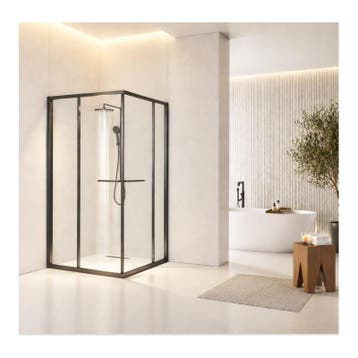 Douchecabine 90x90x200cm Gunmetal (Douchecabines, Badkamer), Ophalen of Verzenden, Nieuw