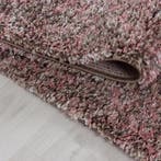 Rond Hoogpolig Vloerkleed | Shaggy | Enjoy | Rosé | 80x80 cm, Verzenden, Nieuw