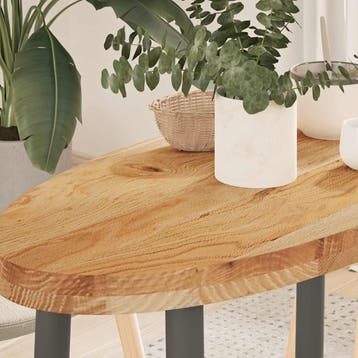 vidaXL Tafelblad 80x40x4 cm ovaal massief eikenhout, Huis en Inrichting, Verzenden, Nieuw