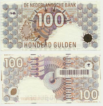 Nederland 100 Gulden 1992 Steenuil, Postzegels en Munten, Bankbiljetten | Nederland, Verzenden, 100 gulden, Los biljet