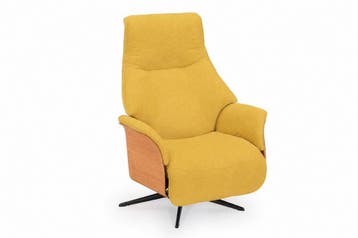 Relaxfauteuil Dokkum - relaxfauteuils - Geel, Nieuw, Stof