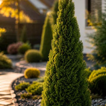 Thuja occidentalis `Holmstrup` container (P13) Coniferen, Verzenden, Conifeer, Struik