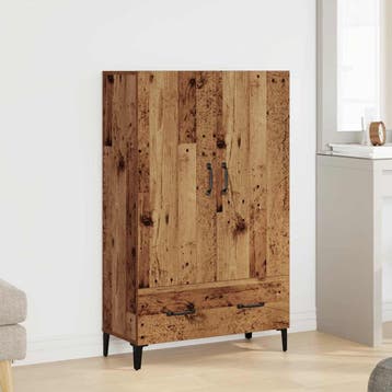 vidaXL buffetkast 70x31x115 cm bewerkt hout oud houtkleurig, Minder dan 50 cm, Verzenden, 100 tot 150 cm, Nieuw
