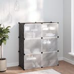 vidaXL Schoenenrek 84,5x31x93,5 cm polypropeen zwart, Verzenden, Nieuw