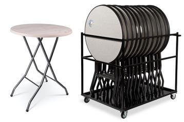 Supercombi | 12x Statafel Ibiza + trolley, Huis en Inrichting, Tafels | Bijzettafels, Ophalen of Verzenden, Nieuw, Kunststof