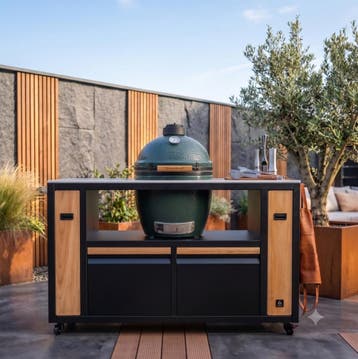 Buitenkeuken voor Kamado L grote keuze LUXE buiten keuken, GrillNest, Houtskool, Nieuw, Ophalen of Verzenden