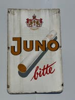 Juno Bitte (Josetti) – Groot dubbelzijdig emaille bord –