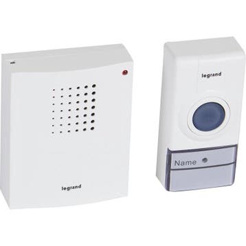 Legrand - draadloze bel - deurgong - 80Db - Ip44 - 50M - wit, Verzenden, Nieuw