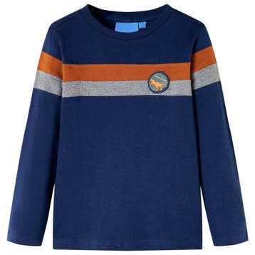 vidaXL Kindershirt met lange mouwen 104 marineblauw, Verzenden, Nieuw