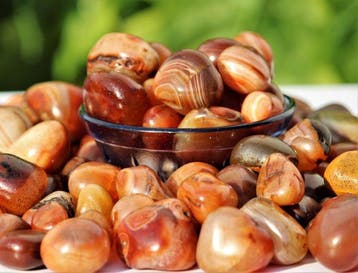 KAMR GEM Premium 10 kg 22.4lbs gebandte carnelianagaat |