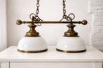 Plafondlamp - Messing, Glas - Vintage dubbele messing lamp