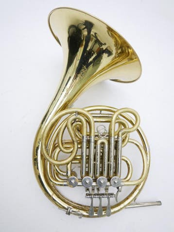 Occasion Waldhoorn Bb/F Hoyer HH801-1 Gelakt, Muziek en Instrumenten, Ophalen of Verzenden, Gebruikt