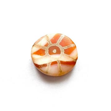 Oud-Birmese, Pyu-staten Geëtst agat Ronde kraaltalisman met