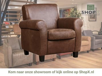 Leren fauteuil Perfection, Eigentijds, Retro, Nieuw, Ophalen of Verzenden, 75 tot 100 cm