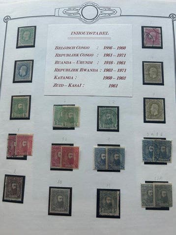 Belgisch-Congo 1886/1887 - Selectie Leopold II uit de 2, Postzegels en Munten, Gestempeld