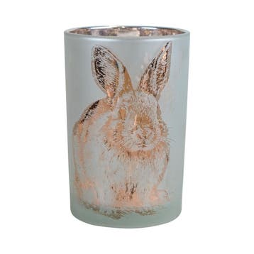 Theelichthouder konijn brons large 18cm, Verzenden, Nieuw