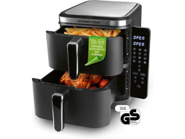Veiling - GOURMETmaxx FryUp verticale dubbelkamer airfryer 1, Witgoed en Apparatuur, Airfryers