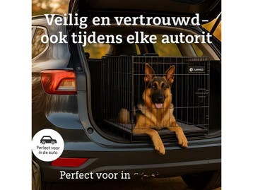 Flamingo Ebo - Hondenbench XL - Opvouwbaar met 2 deuren -, Verzenden, Nieuw