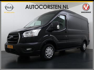 Ford Transit 310 2.0TDCI 130PK L2H2 3-Persoons Navi* Camera, Stof, Gebruikt, Euro 6, Zwart