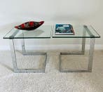 Gebra - Set bijzettafels - Glas, Metaal - twee tafeltjes