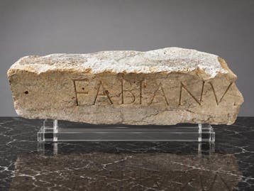 Oud-Romeins Steen latijnse inscriptie «FABIANVS» - 18 cm