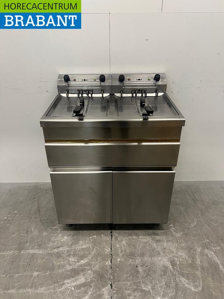 RVS Stilfer Dubbele Friteuse 2 x 15 liter 2 x 400V Horeca, Zakelijke goederen, Horeca | Keukenapparatuur, Gebruikt, Ophalen of Verzenden