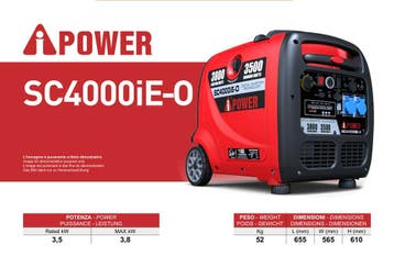 Aipower SC4000iE-0 benzine inverter generator 3,5 kW, Doe-het-zelf en Verbouw, Aggregaten, Nieuw, Minder dan 5 kVA, Benzine, Elektrisch startend
