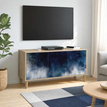 vidaXL Tv-meubel RAALTE 102 x 33 x 50 cm Sonoma Bewerkt hout, Minder dan 50 cm, Verzenden, Nieuw, Minder dan 100 cm