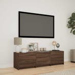 vidaXL TV-kast met LED Bruine eik 140 x 34 x 40 cm, Minder dan 50 cm, Verzenden, Nieuw, Minder dan 100 cm
