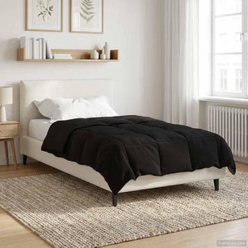 vidaXL Winter Dekbed 135 x 200 cm Winter Microfiber (100%, Verzenden, Nieuw, Zwart