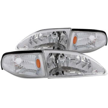ANZO 1994-1998 Ford Mustang Crystal Headlights Chrome, Ophalen of Verzenden, Nieuw