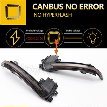 Dynamisch knipperlicht ZWART AUDI A3 / A4 / A5 / RS3, 4, 5, Nieuw