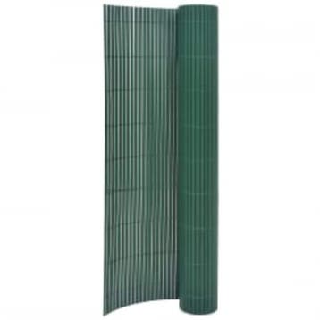 vidaXL Tuinafscheiding dubbelzijdig 110x500 cm groen, Verzenden, Nieuw, Kunststof