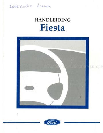 2003 FORD FIESTA INSTRUCTIEBOEKJE NEDERLANDS