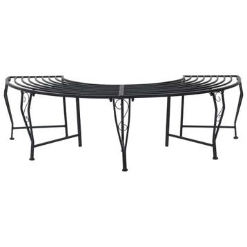 vidaXL Boom bank 4-Aantal zitplaatsen 160 x 80 x 44 cm Staal, Tuin en Terras, Tuinbanken, Verzenden, Nieuw, Metaal