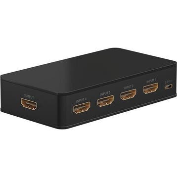HDMI switch | Goobay | 4-poorts, Audio, Tv en Foto, Audiokabels en Televisiekabels, Verzenden, Nieuw