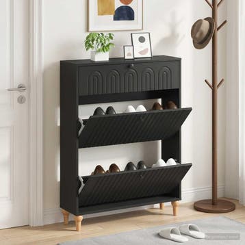 vidaXL Schoenenkast ALKMAAR 78 x 24 x 103 cm Bewerkt hout, Verzenden, Nieuw