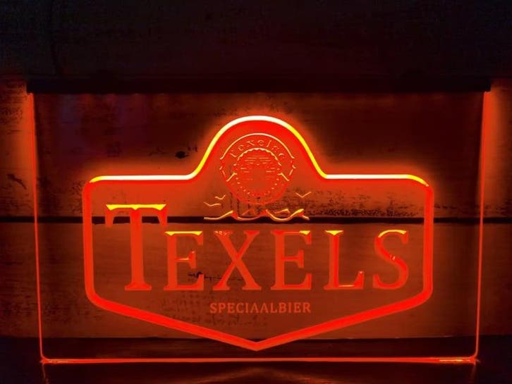 Texels bier neon bord lamp LED  verlichting reclame lichtbak, Verzamelen, Merken en Reclamevoorwerpen, Nieuw, Verzenden