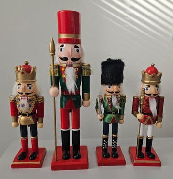 Notenkraker (4) - Nutcracker, Kerstbeeldjes, Kerst - Hout, Nieuw